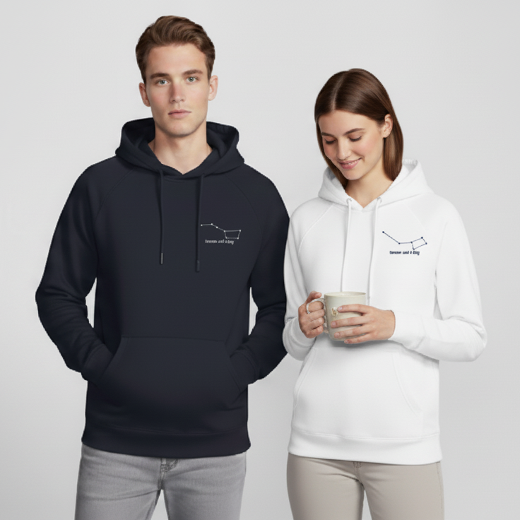 Суитчъри за Двойки „Голяма и Малка Мечка“ – Бродирани, Персонализирани, Идеални за Подарък